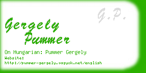 gergely pummer business card